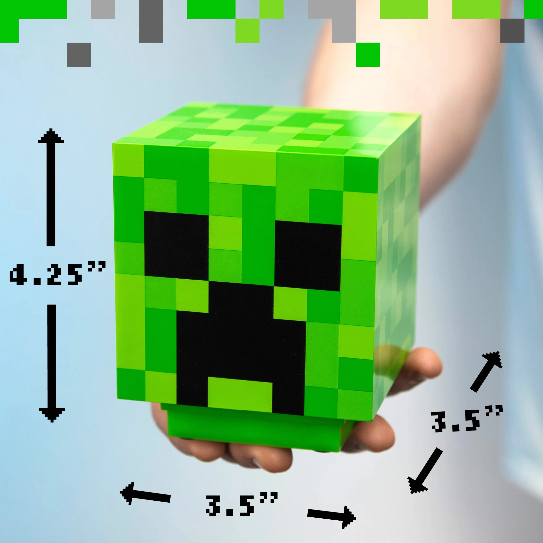 Minecraft Creeper Luce Personaggio Verticale - Paladone Luce da Tavolo con Suoni da Zombie