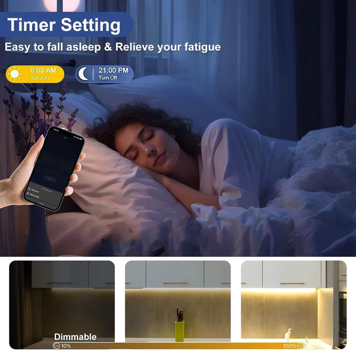 WiFi Dimmer Controller,Compatibile App Tuya/Alexa/Assistente Google,Controllo Vocale,Timer,12V-24V Dimmer Switch per luci a Striscia LED COB SMD 5630 5730 5730 3528(Singolo Colore)