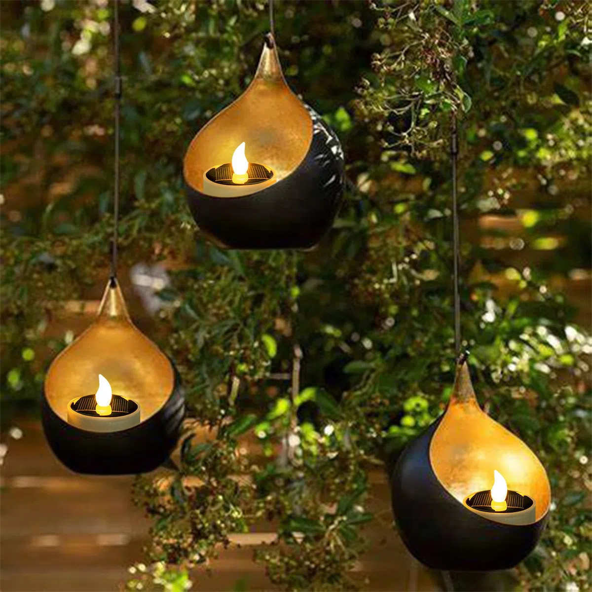 6 candele votive a LED impermeabili per esterni, alimentate a energia solare, ricaricabili, senza fiamma, tremolanti, solari con batteria, candele in plastica a LED per decorazioni natalizie