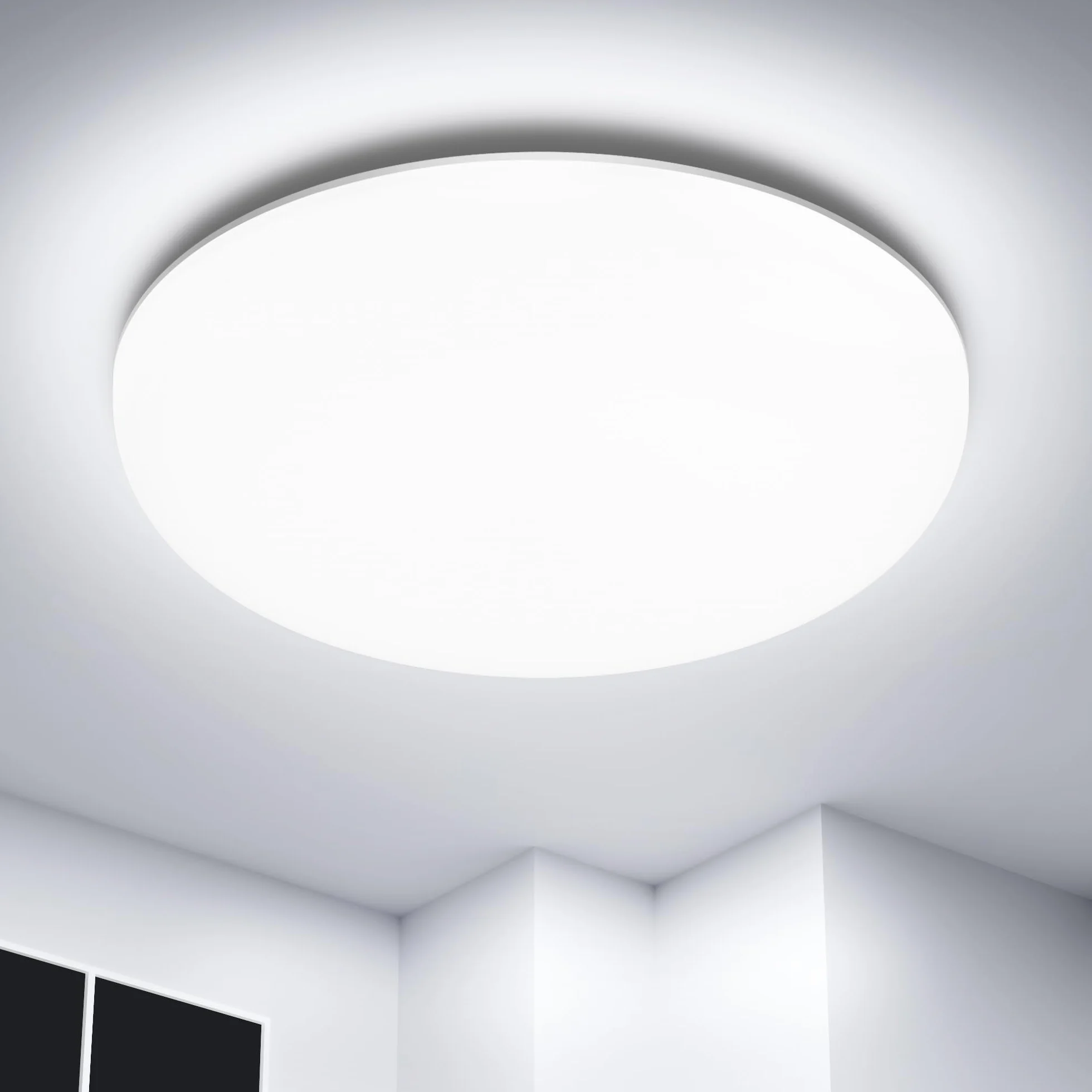 Plafoniera LED Soffitto 36W IP54 Impermeabile, 6500K 4500LM Lampadario LED Soffitto, Luce Fredda Super Luminosa Lampadari Moderni Senza Cornice per Bagno, Cucina, Soggiorno, Camera da Letto