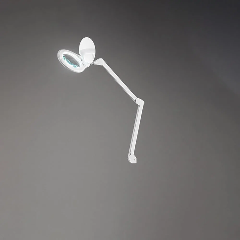 PERENZ Lampada da scrivania orientabile modello architetto Led 12W dimmerabile Lente di ingrandimento 3 Diottrie e Morsetto