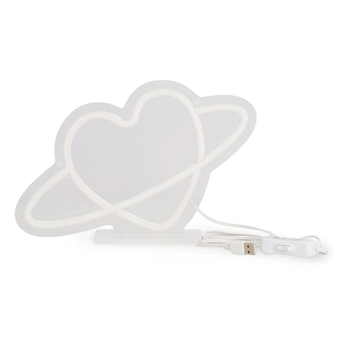 Legami Insegna Luminosa Led a Effetto Neon, Decorazione Casa, Tema Planet Heart, 27 x 17.5 x 8 cm