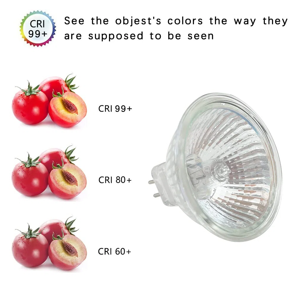 lampada alogena MR16 riflettore 12V 50W GU5.3 dimmerabile lampada alogena, bianco caldo, 2700K (4 pezzi)