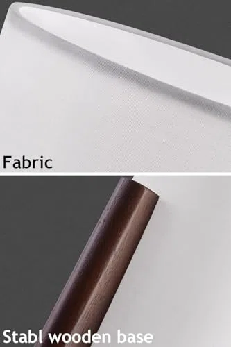 Lampada da terra con treppiede in legno, paralume regolabile E26, in lino, luce dimmerabile, per soggiorno, camera da letto, ufficio, divano, angolo lettura, arredamento moderno