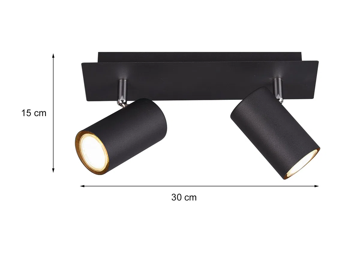 Trio Leuchten Lampada da soffitto, Nero Opaco