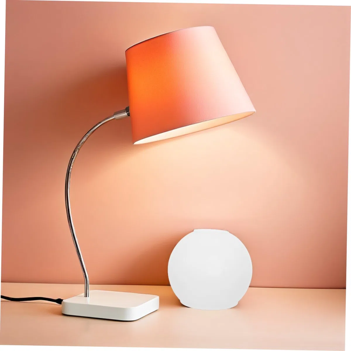 Healeved Paralume Globi in Vetro Bianco a Doppio Foro con Struttura a Bocca Piatta per Lampade Pendenti E27, Adatto a Lampadari e Spazi Retro