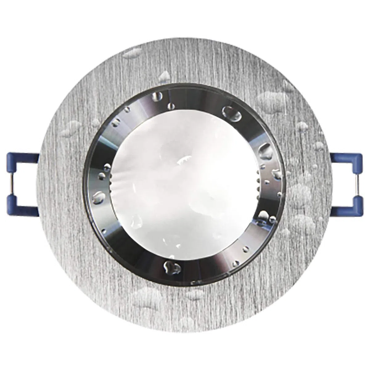 Faretto LED da incasso acciaio inossidabile - rotondo 7 watt bianco caldo superpiatto 12V MR16 - adatto per bagno, esterno IP44 - foro da 60-70mm - spot rotondo