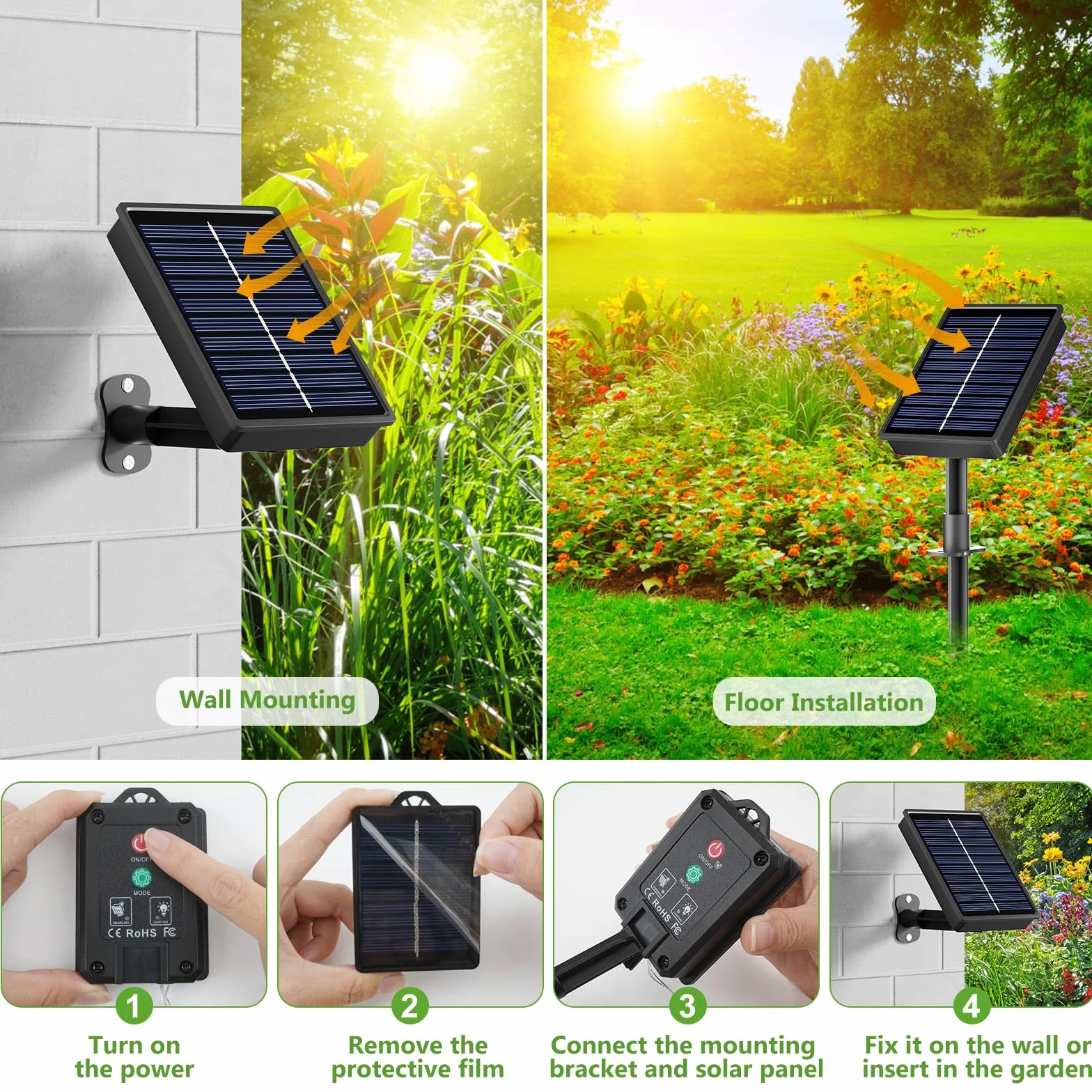 Luci Solari Esterno【3 Pacchi】12+2M 120LED Luci Solari da Giardino IP65 Impermeabili Bianco Caldo 8 Modalità, Catena Luc Solar Esterno Decorative Giardino Albero Patio Terrazze Festival Matrimoni