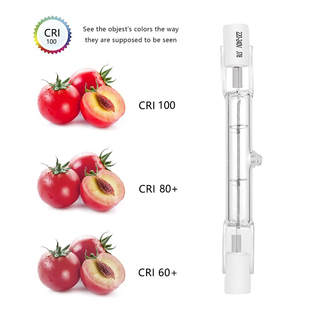 Lampadina alogena Eco R7S, 78mm, 120W, 230V,1500lm, bianco caldo 2700K T3, lampadina di tipo il lavoro, la sicurezza, le luci di paesaggio, le lampade da terra (Confezione da 4)