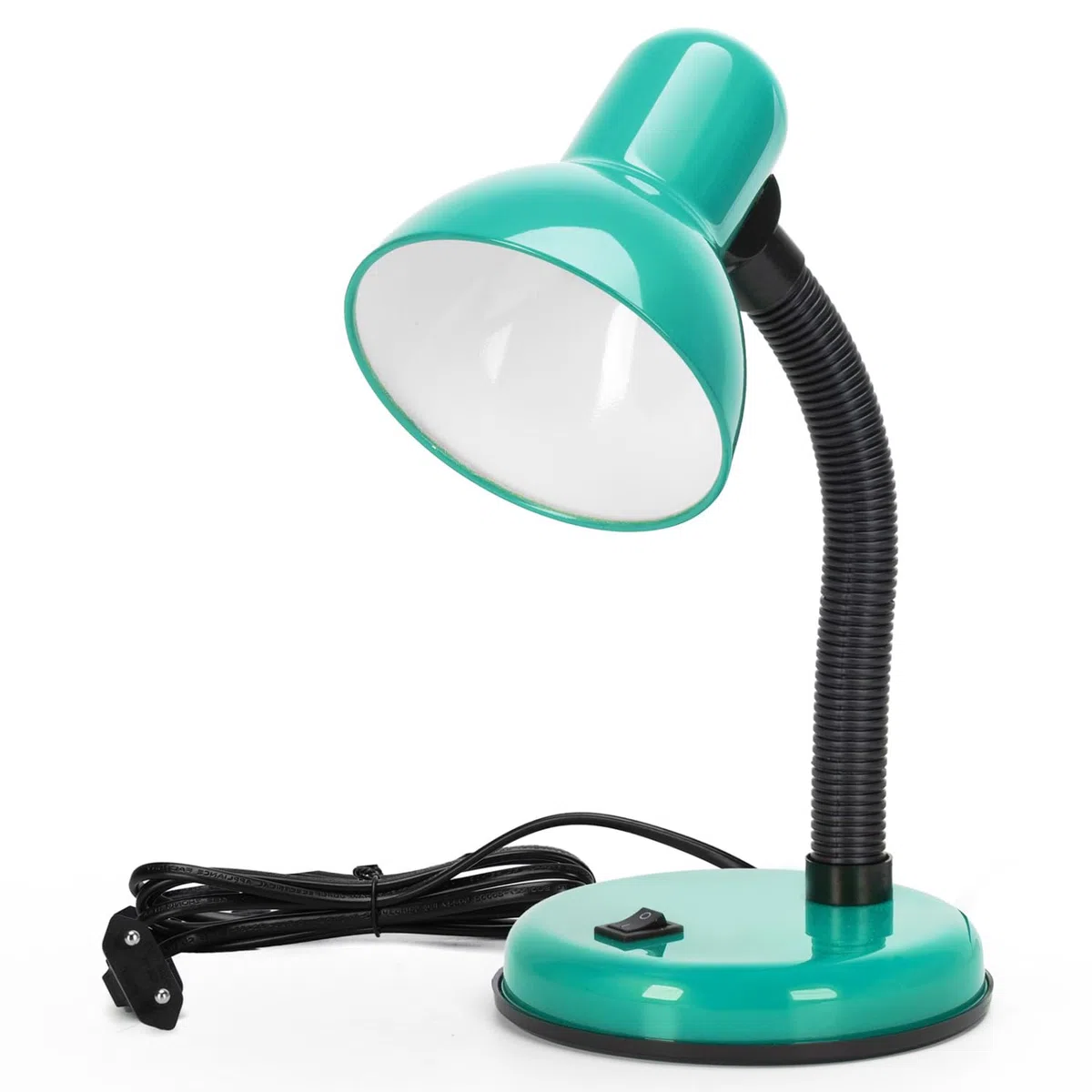 Aigostar Lampada da Scrivania Vintage, Lampada da Tavolo Compatibile con Lampadine LED Modello E27, Senza Lampadina, Max 240V, Ciano, per Adolescenti, Bambini, Ragazze, Leggere, Lavorare, Studiare