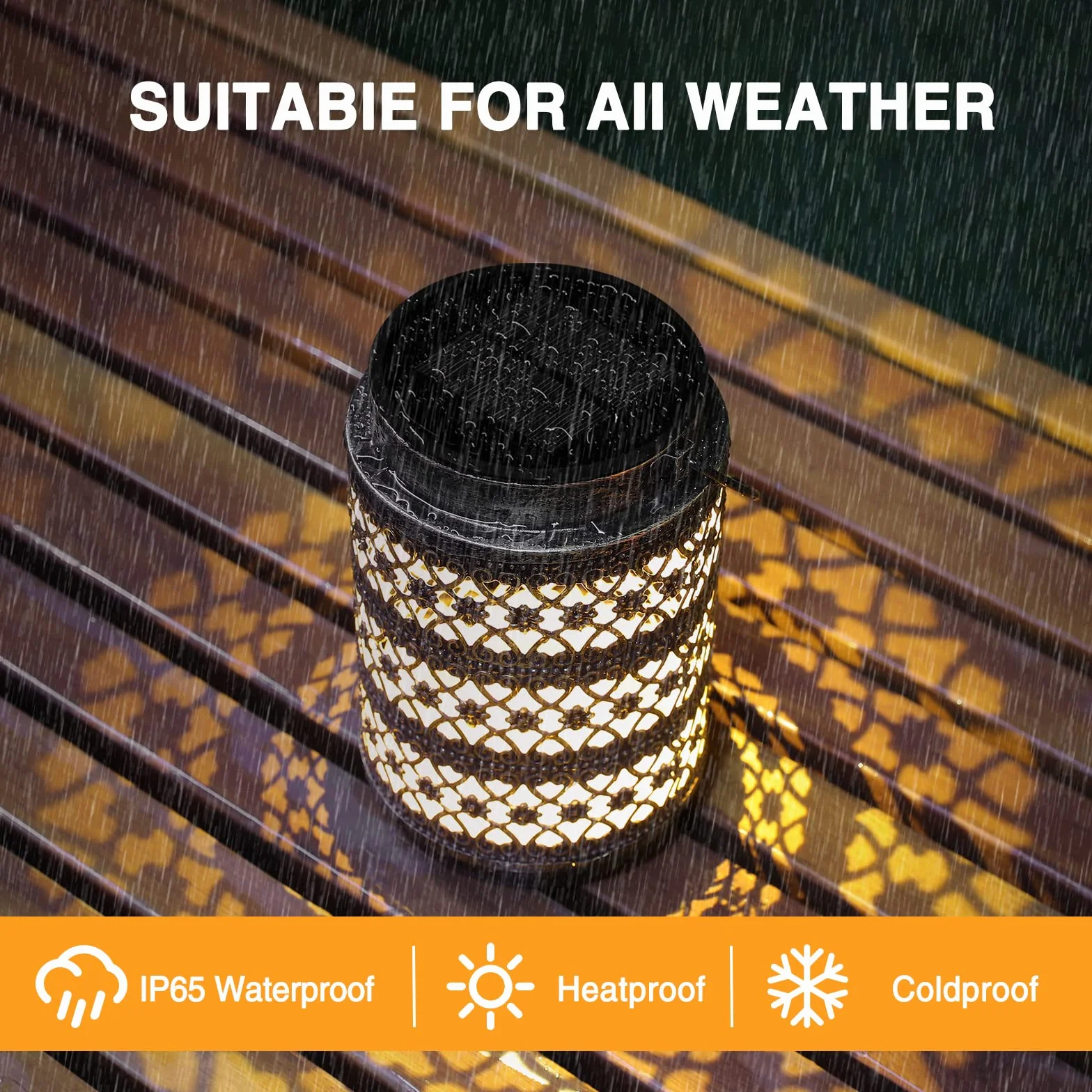 GEARLITE lampada solare di ricambio superiore 8cm, ricambi luce da giardino con LED bianco/caldo, box batteria solare 800 mAh con pannelli 2 pezzi