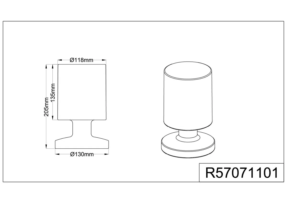 Reality Leuchten r57071101 a +, Batteria Lampada da esterno LED, acrilico, 1,5 Watts, Bianco, 13.0 x 13.0 x 20.5 cm
