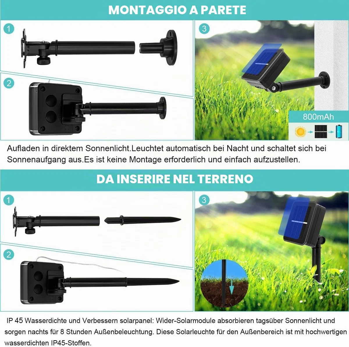 Bigzom Edera finta da esterno solare, 6M 60LED Edera artificiale, Catena luminosa solare da esterno con 8 modalità di illuminazione, Decorazioni per giardini, pareti e matrimoni