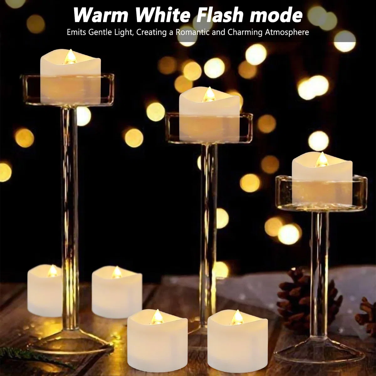 Candele a LED 30 Pezzi, Candele LED Fiamma Oscillante, Candele Senza Fiamma, Lumini a Batteria, Luce Bianca Calda, per la Decorazione della Casa, Festa di Nozze, Natale, Halloween
