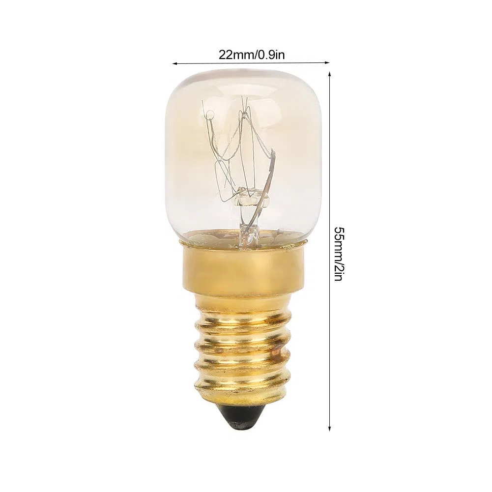 Lampadina del forno a microonde della sostituzione di 10Pcs 300 ℃, lampadina delle parti del forno a microonde di resistenza ad alta temperatura E14 d'ottone(15W)