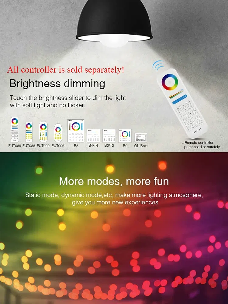 LGIDTECH FUT103 4W GU10 LED Lampadina spot da 2,4G RGB CCT cambia colore e doppia temperatura bianca regolabile,funzione di memoria.compatibile con controllo vocale Alexa tramite hub(escluso)