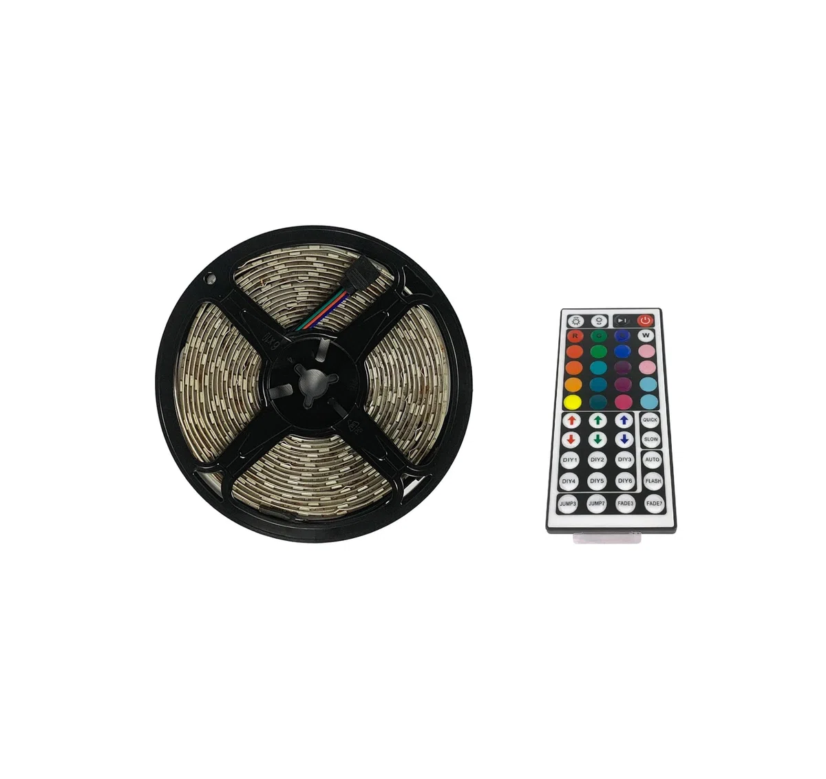 TEMPO DI SALDI Striscia A Led Multicolore Con Telecomando Bobina Strip Adesiva Da 5 Metri 300 Led