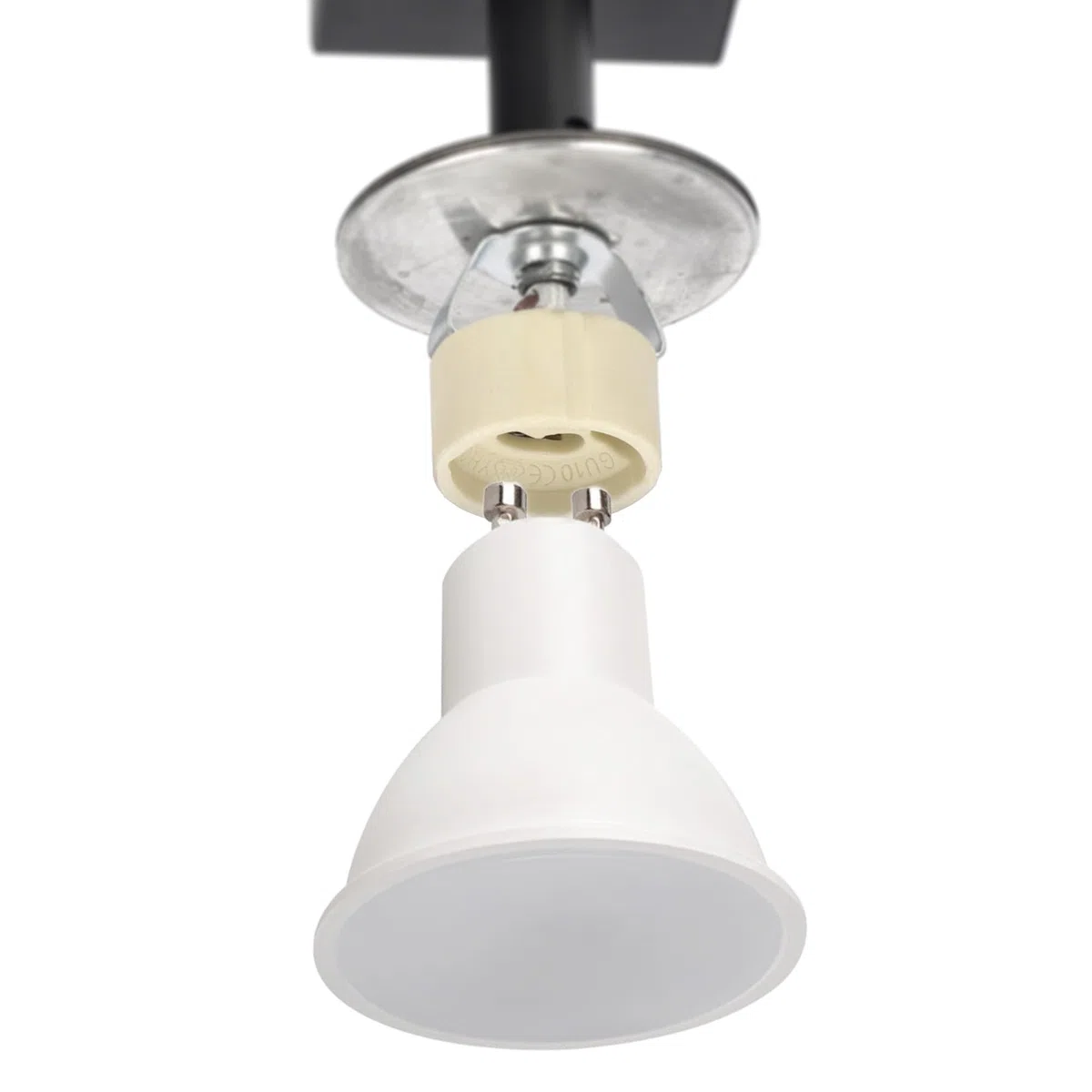 EDO Lampada Faretti da Soffitto Orientabili MALGA GU10 Nero, Faretti 1 Luce, Faretto da Parete Interno per Barra, Lampadario Moderna Plafoniera per Camera da Letto Cucina Soggiorno, Senza Lampadina