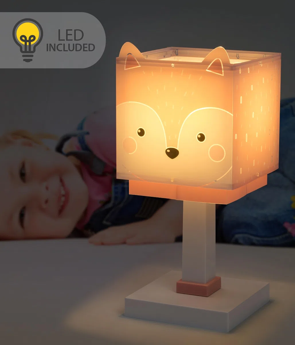Dalber Lampada da tavolo o comodino per bambini Little Pink Owl Piccolo Gufo, 64481N, G4-4W LED - Lampadina inclusa
