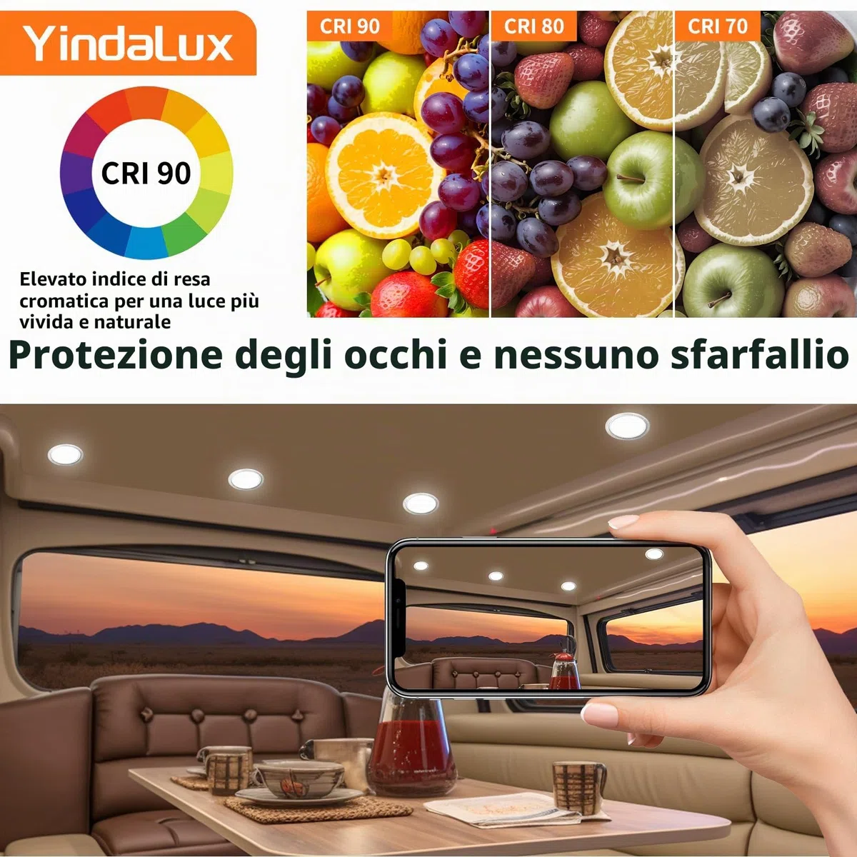 YindaLux Set di 3 Faretti LED Soffitto 12V,4000K Bianco neutro Dimmerabili, 3W Faretti LED da Incasso per cartongesso, Foro 55-58mm Alluminio Faretti da incasso Nichel