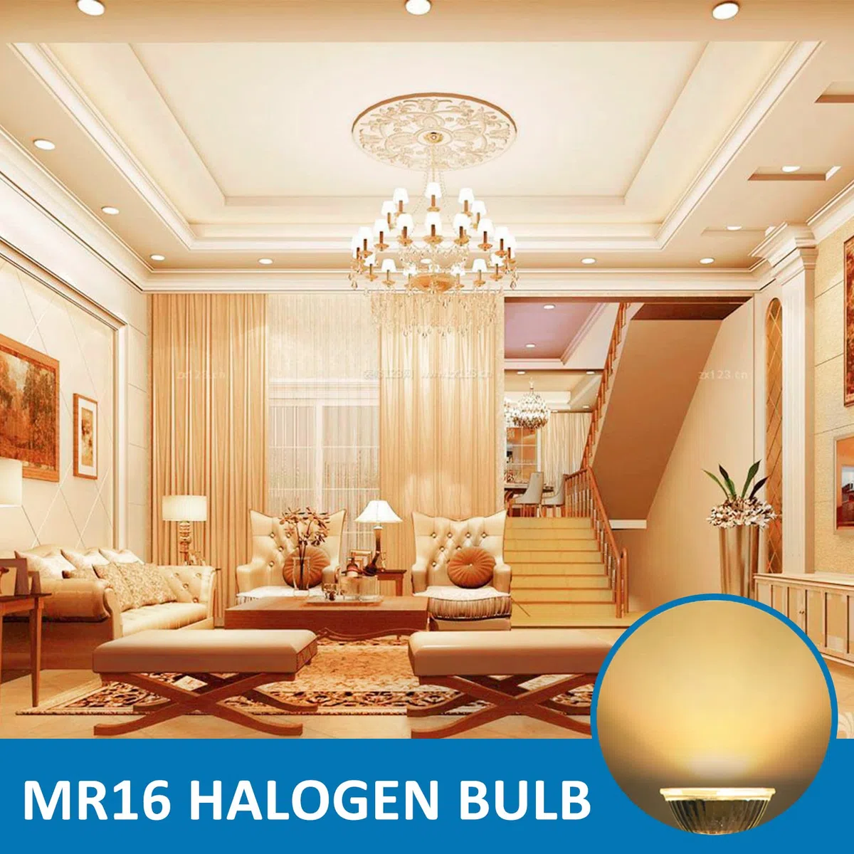 Lampadina Alogena GU5.3 12V 20W, MR16 Dimmerabile Lampada Alogena Riflettore, 205LM Bianco Caldo 2700K, Faretti Alogeni GU5.3 per Illuminazione Della Pista, Illuminazione da Incasso, Confezione da 6