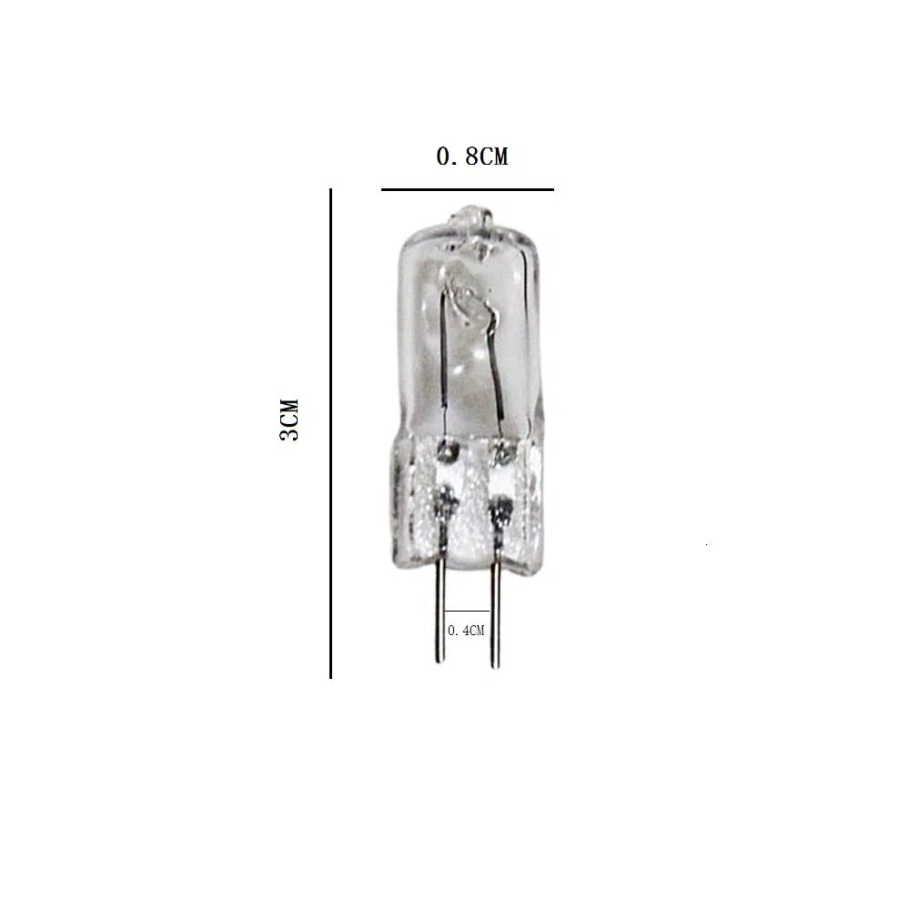 10 Pz/lotto Alogena G4 220 V 35 W 50 W Dimmerabile Vetro Trasparente 12 * 37 MM Bianco Caldo 2700 K Lampadina Al Tungsteno Per Illuminazione L