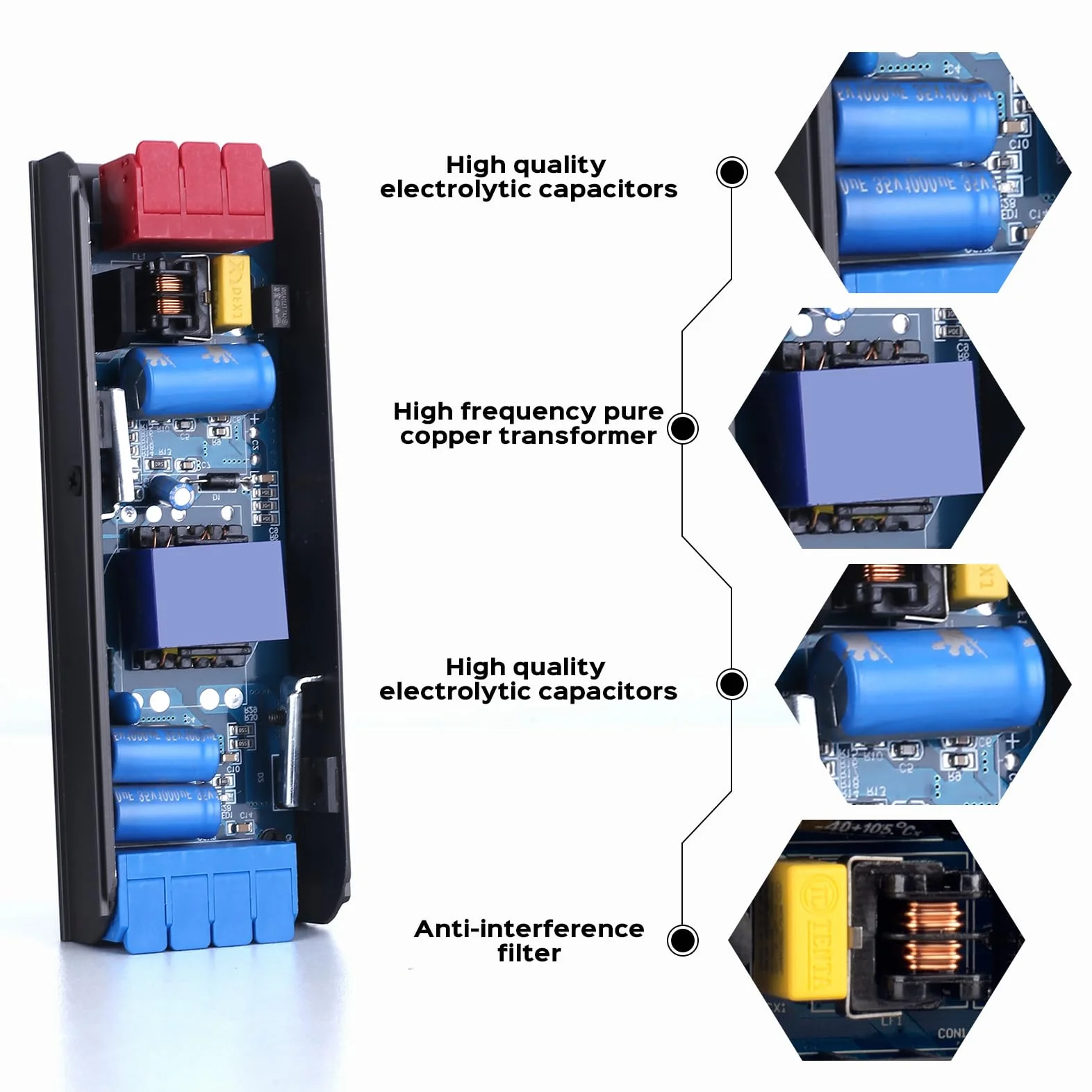 Transformador 220V a 24V, BRIMETI Fuente Alimentacion 24V 100W 4,2A LED Driver, Ultra Fino 220V a 24V DC Driver de Bajo Tensión Controlador LED Voltaje Constante