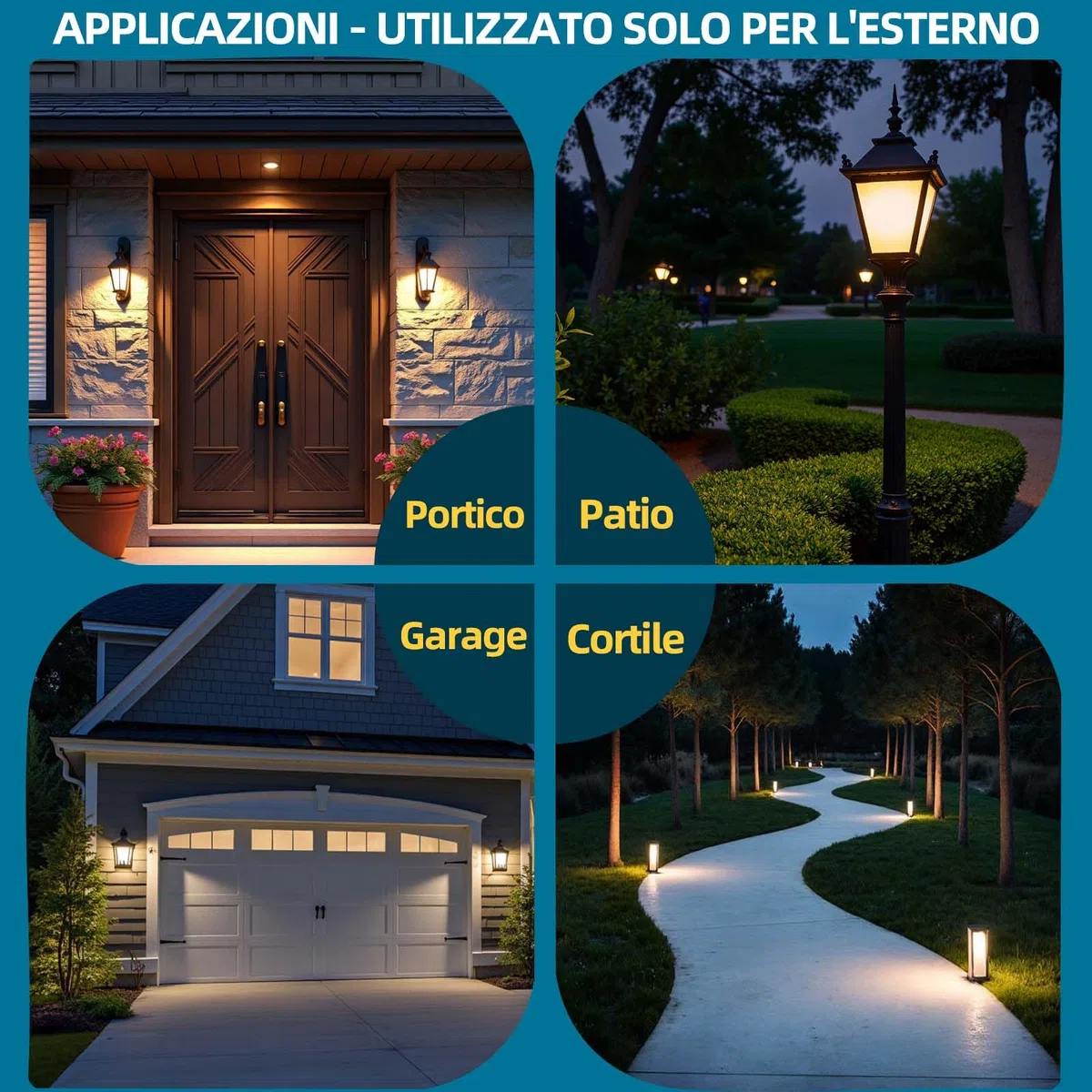 Lampadina LED E27 luce Calda con Sensore Crepuscolare, Bianca Calda 2700K 10W(70W Equivalent), 900 Lumen, Non-Dimmable, On/Off Automatica Lampadine LED per Portico, Garages, Giardino(4 Pezzi)