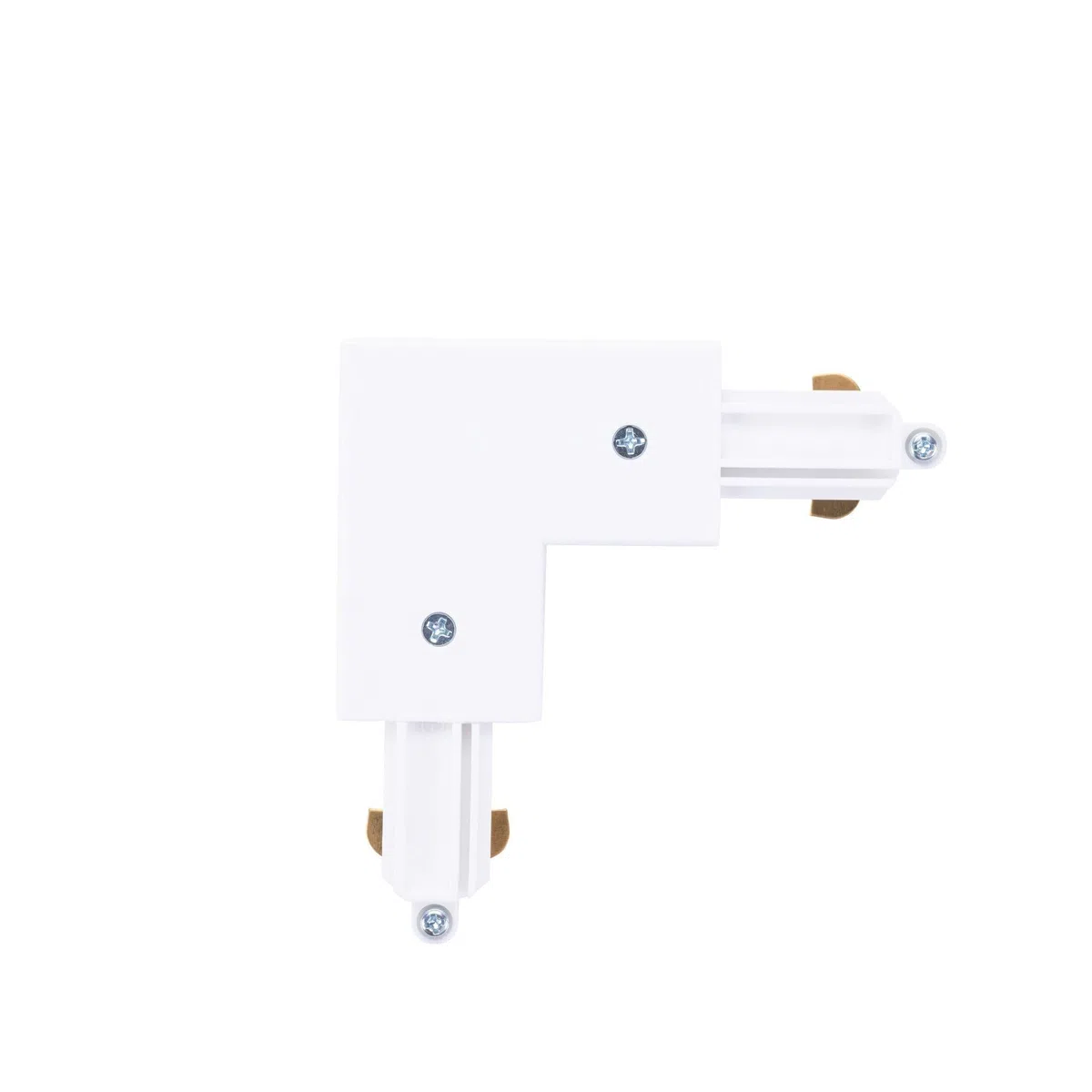 Ledvion - Connettore a L, Binario Monofase, Bianco, Plafoniera led soffitto, lampadario cucina, faretti led, plafoniera moderna
