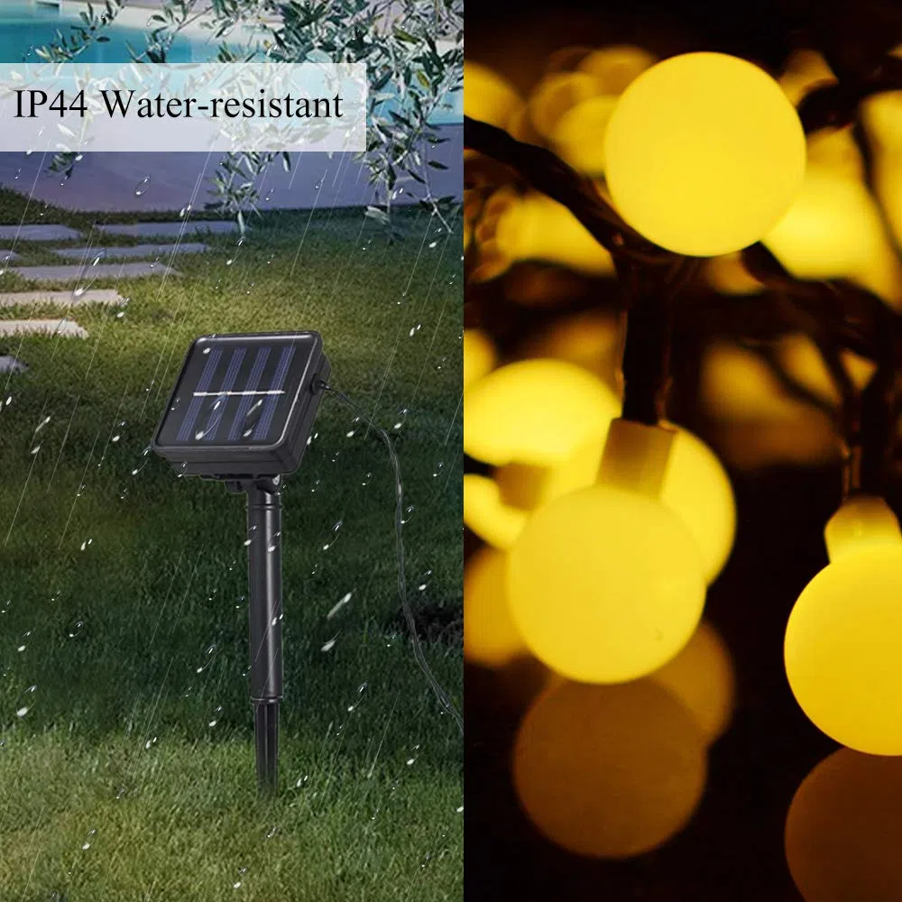 Tomshine Stringa di Luci Solari per Esterni, 6,9 m 50 Luci di Stringa Solari a LED Impermeabili IP44 con 8 Modalità di Illuminazione per la Eecorazione