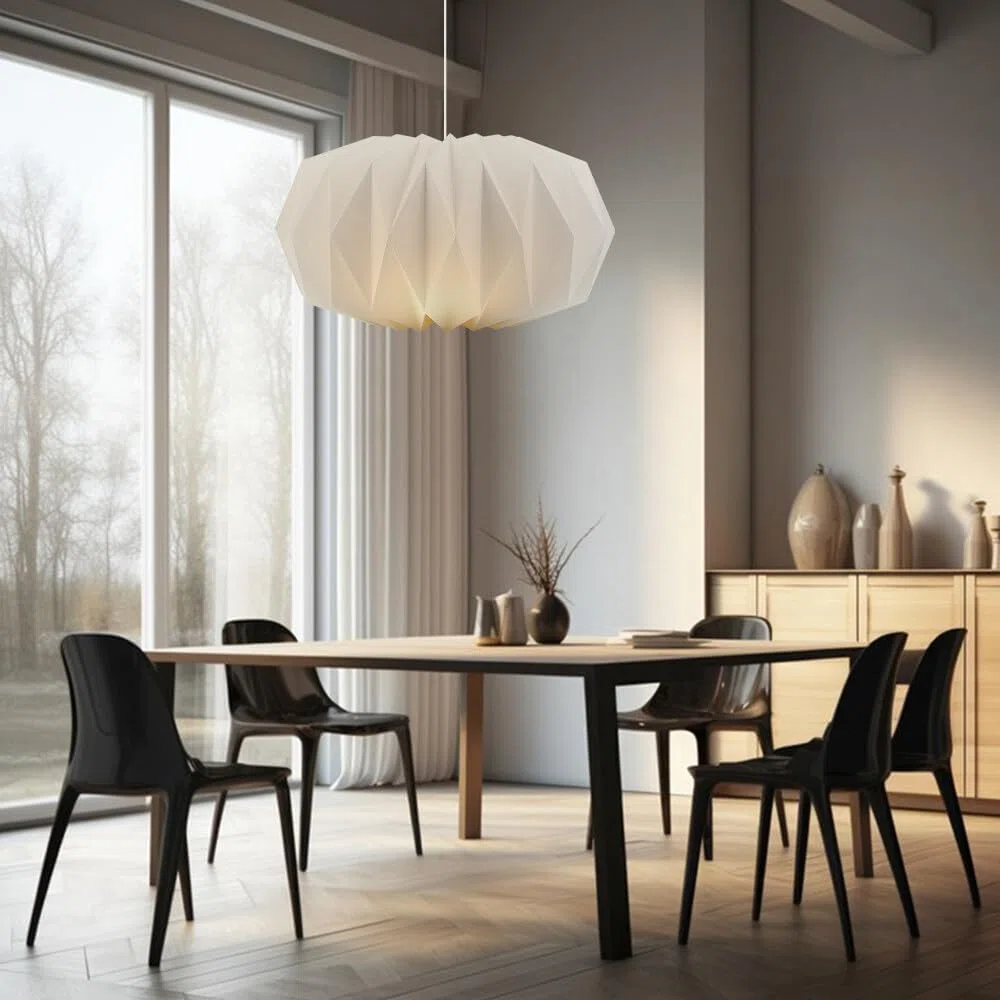 Origami Design - Paralume di carta creativa nordica, camera da letto e sala da pranzo, design scandinavo con zucca (zucca)