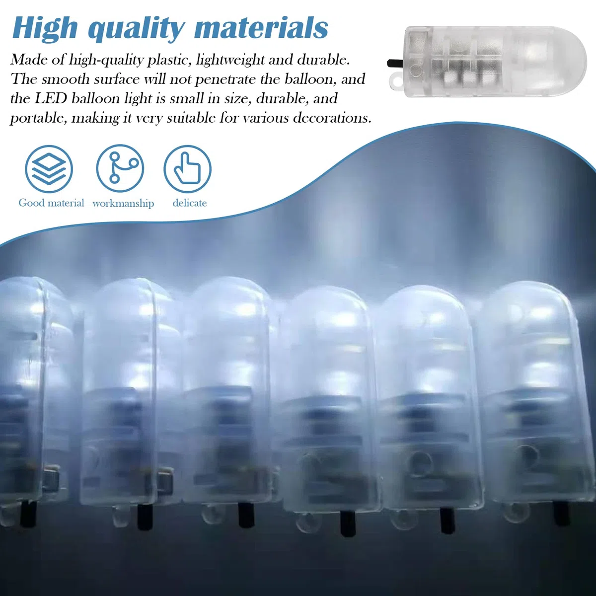 70 luci LED per palloncini a LED, impermeabili, per palloncini, luci a LED, decorazione per palloncini, lanterne di carta, Natale, matrimoni, feste, compleanni