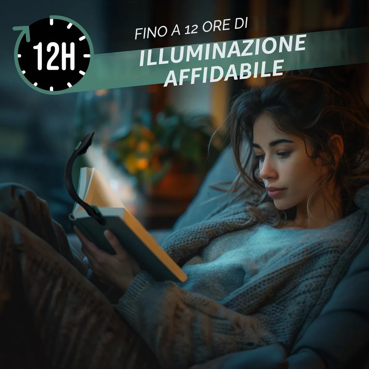 Energizer Lampada da Lettura LED Ricaricabile – Clip Flessibile, 3 Modalità, USB-C, Lunga Durata