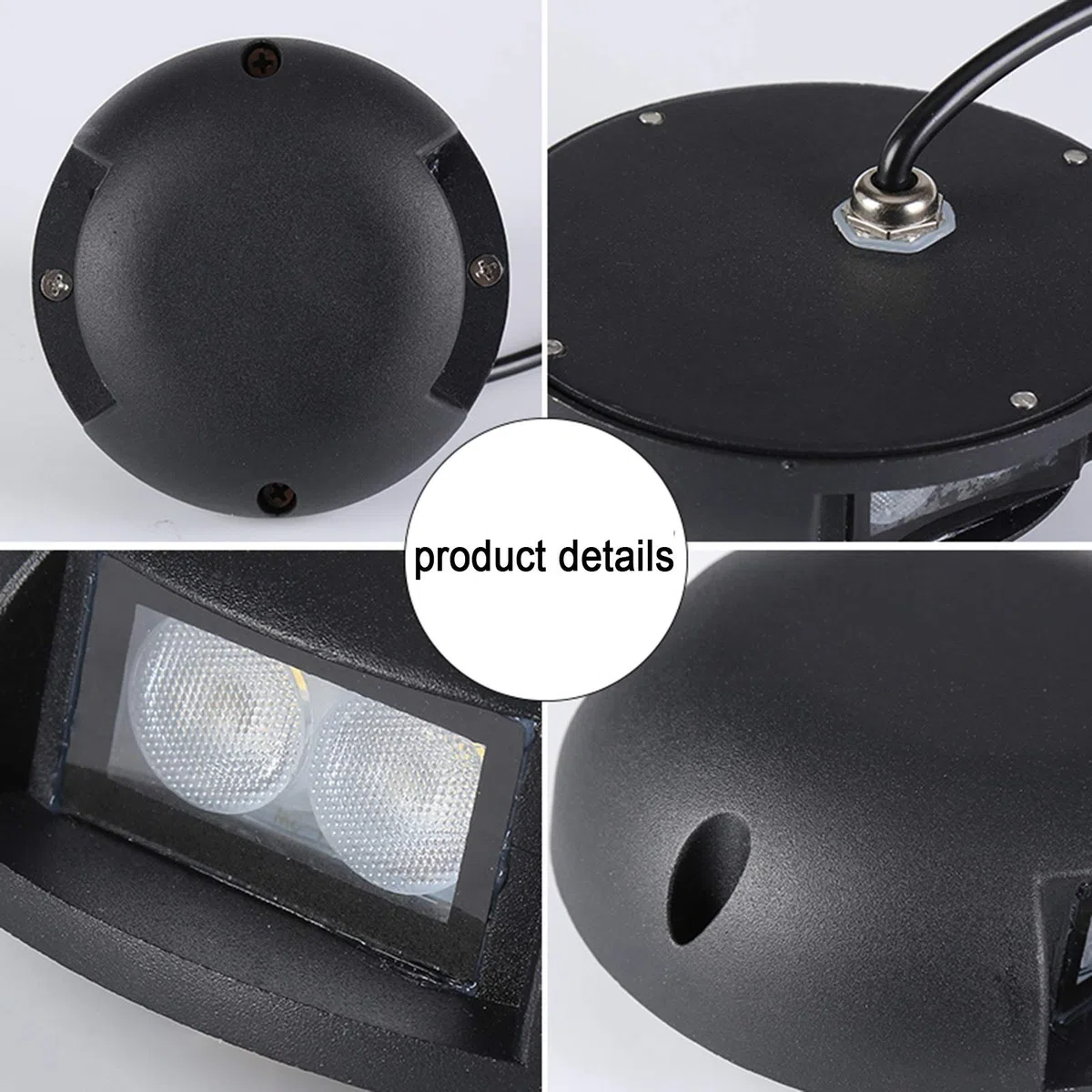 Luci LED Segnapasso Esterno Luce Laterale 2W 3W Non c'è Bisogno di Aprire Buchi Impermeabile Ultra Sottile Applica A Giardino, Terrazza, Marciapiede (Colore : Bianco Caldo, Misurare : 3W)