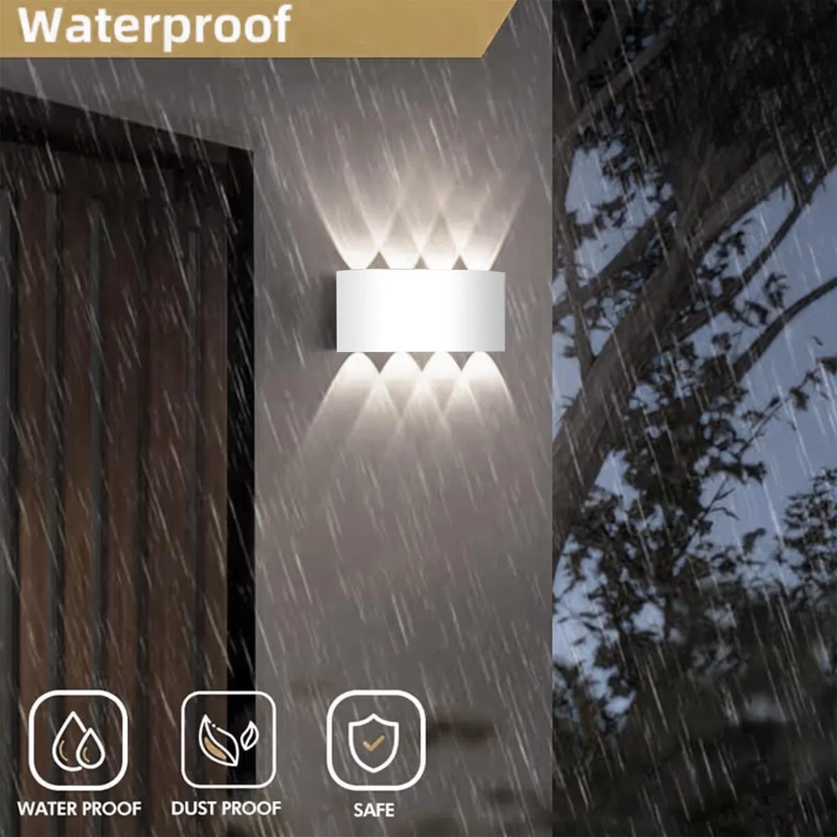 Voltix Applique da Parete LED 6W, Lampada da Parete per Interni ed Esterni, Luce Fredda, Design Moderno in Alluminio, Lampada da Muro Impermeabile, Facile da Installare (Luce Fredda 6000K, Bianco)