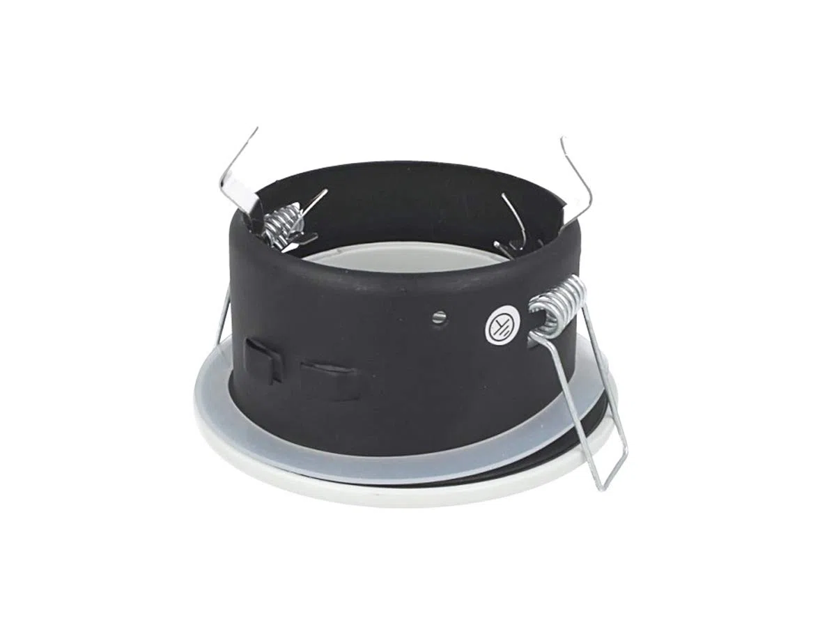 LEDLUX 2 Pezzi Porta Faretto Impermeabile, Porta Faretti da Incasso GU10 MR16, IP54 Per Luci Incasso Da Bagno e Esterno (Rotondo, Bianco)