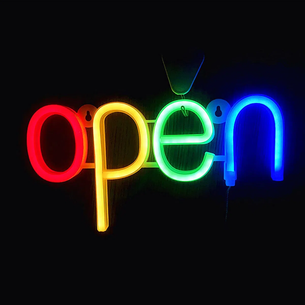 LED Neon OPEN Sign Hanging Door OPEN Light Box Lampada da Modellazione a LED Mini Lavagna Luminosa Aperta in Miniatura per Negozio Esterno e Ingresso