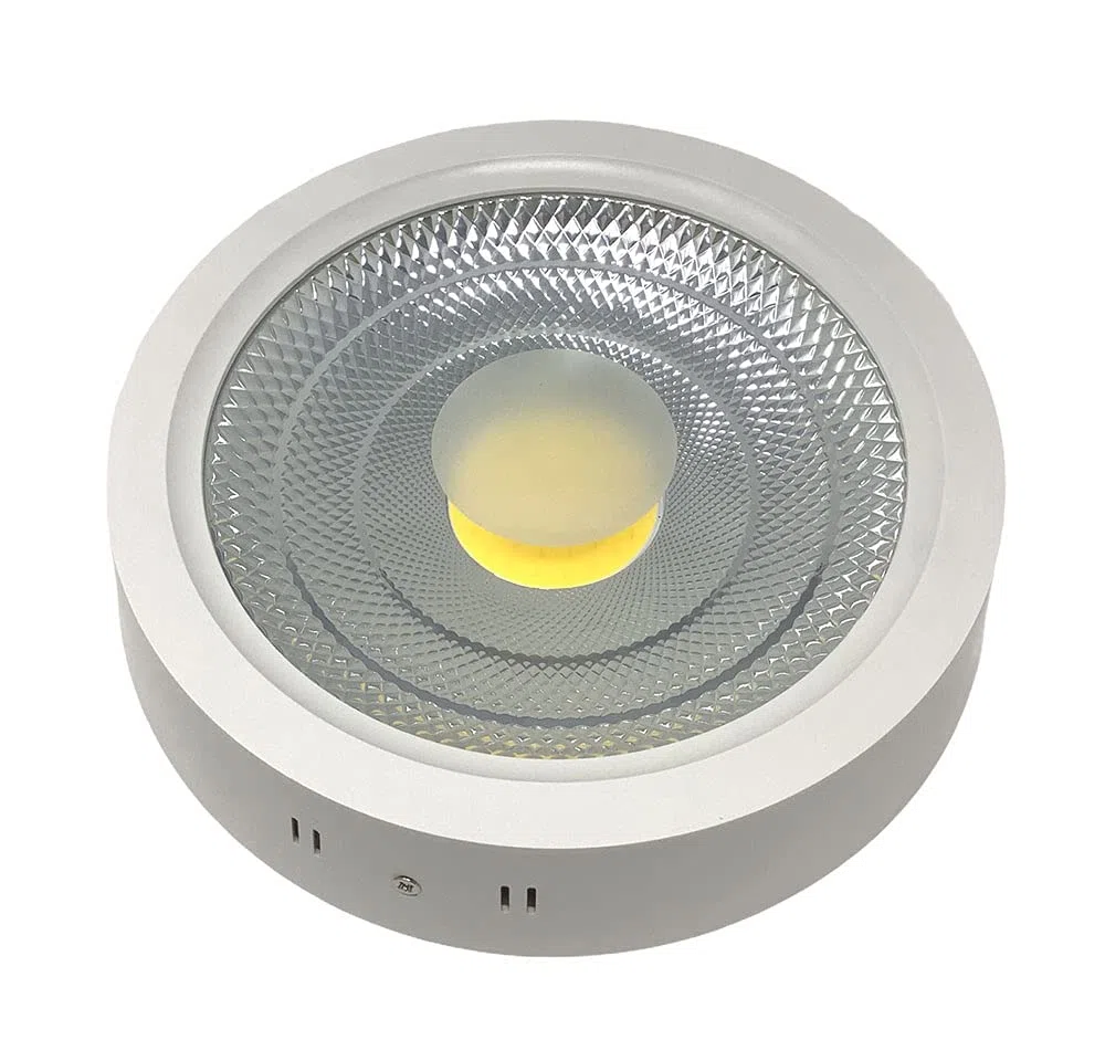 Plafoniera led cob 25 watt montaggio esterno a soffitto lampada a luce bianca fredda 6500k calda 3000k naturale 4000k p-250b-t (Luce naturale 4000k) E14