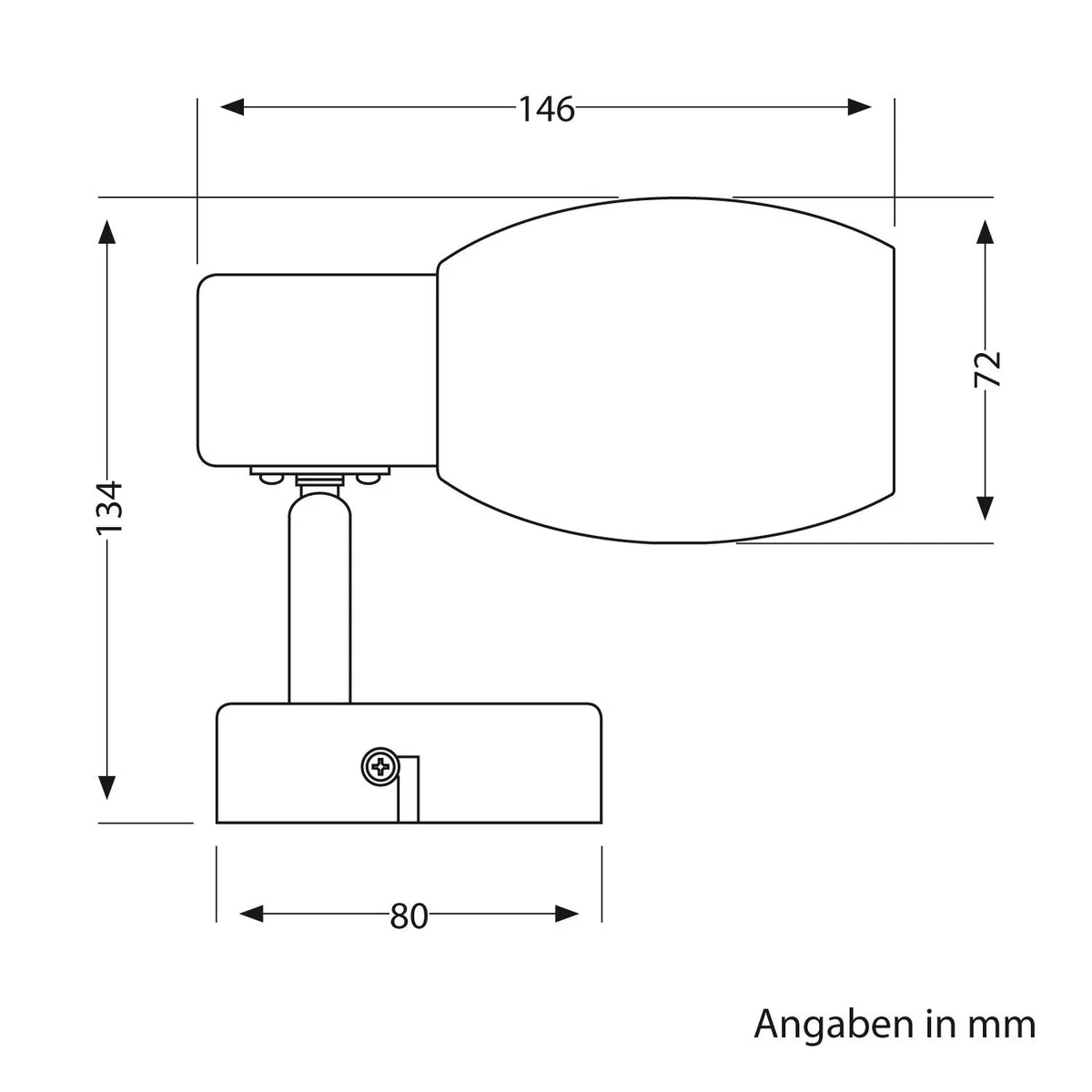 ledscom.de Lampada da lettura/parete LUPI, interruttore, acciaio inox opaco, 1x E14 max. 25W
