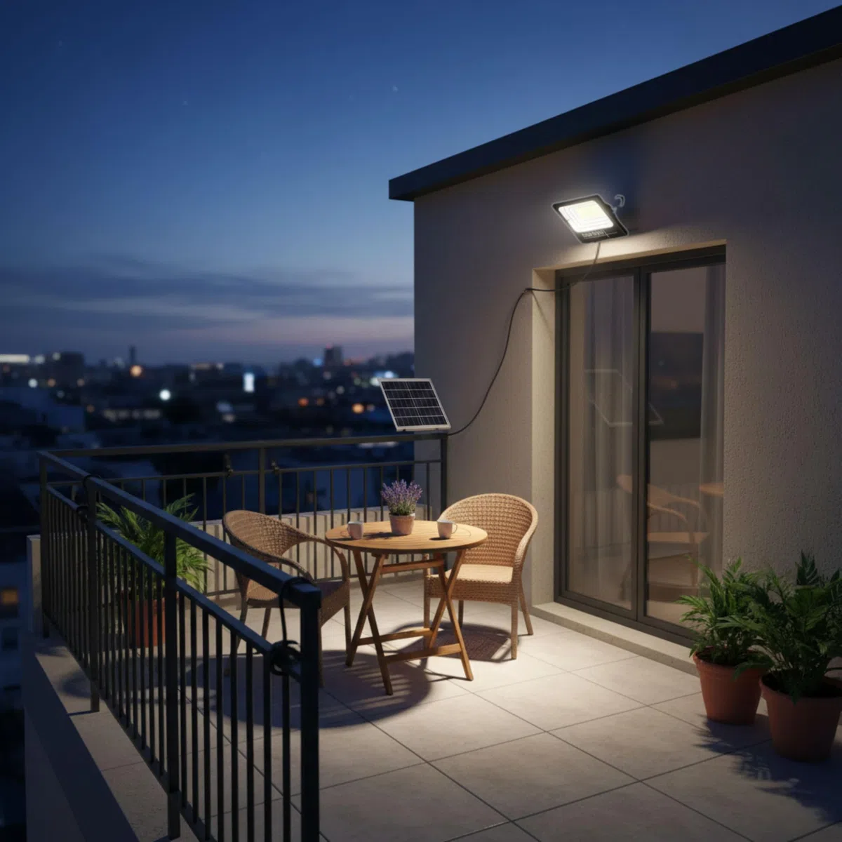 Clicled Faro Led Esterno con Pannello Solare 100W Luce Fredda 6500K - Proiettore LED a Energia Solare con Sensore Crepuscolare Telecomando Incluso, Faretto Protezione IP67 per Giardino e Cortile