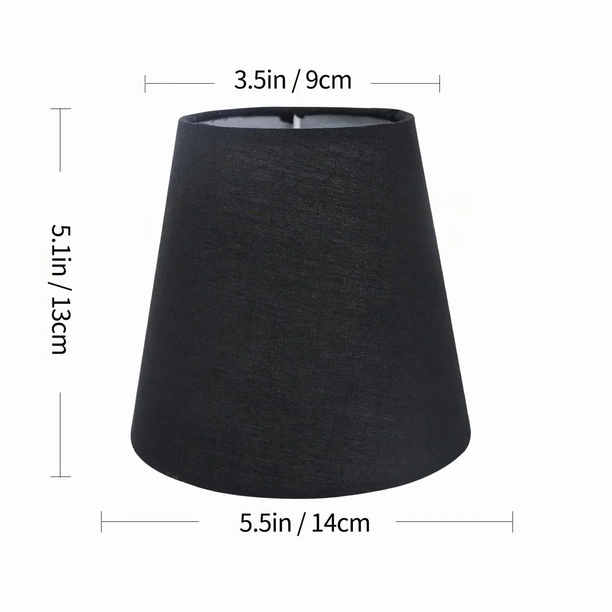 5.5 inch Paralume Tessuto Piccolo E14 Paralumi Lampadari Lampadario e Lampada a Muro,Nero