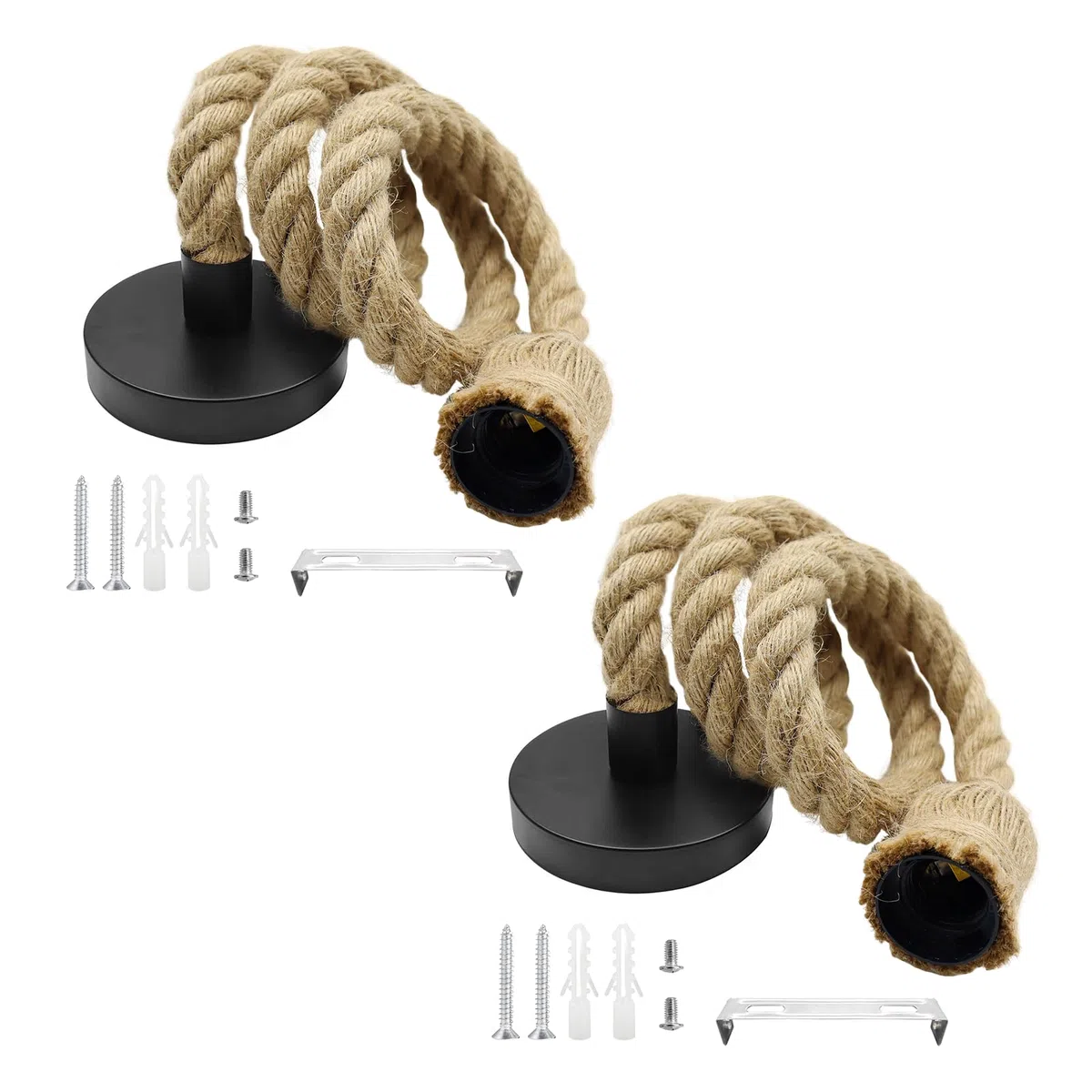 2 Pezzi Lampada Corda E27 Lampada a Sospensione Industriale Fai Da Te lampadario corda da soffitto per sala da pranzo sala bar caffetteria lampadario a sospensione-lunghezza 100cm