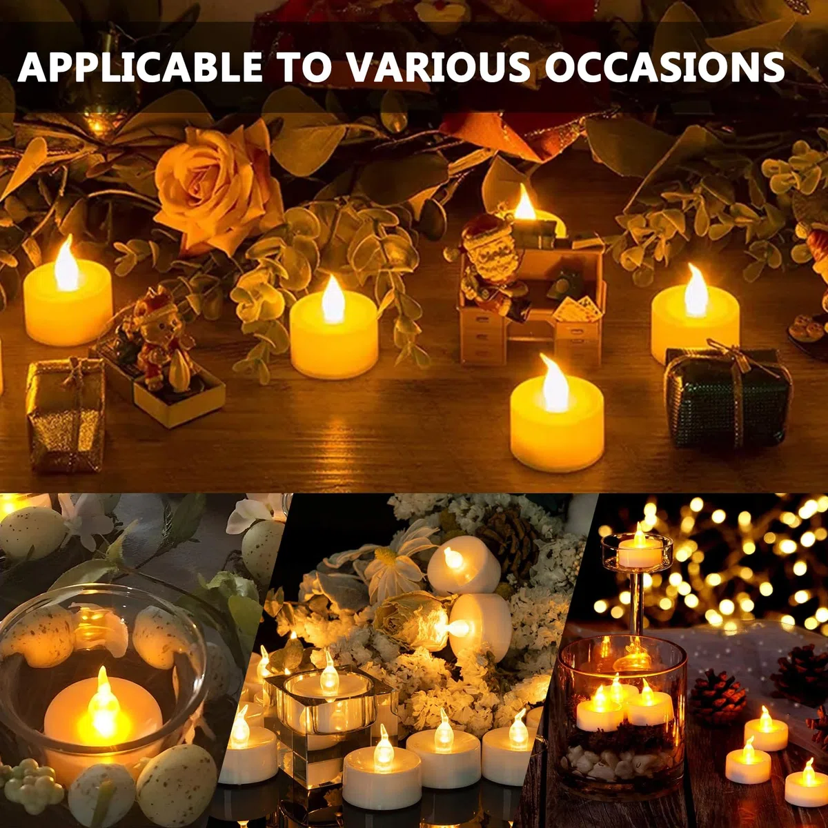 MOYKSRR Candele LED, Senza Fiamma, Luci LED Realistiche per Decorazione Casa e Occasioni Speciali