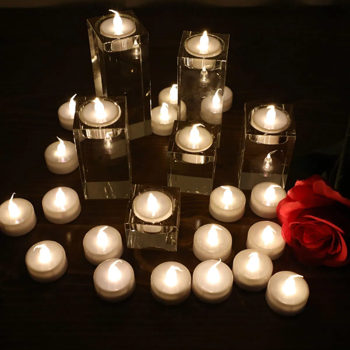 Wilrigir Candela senza fiamma, a LED, telecomandata, a batteria, con timer, realistica e luminosa, luce bianca calda, per feste di stagione e festival, confezione da 12