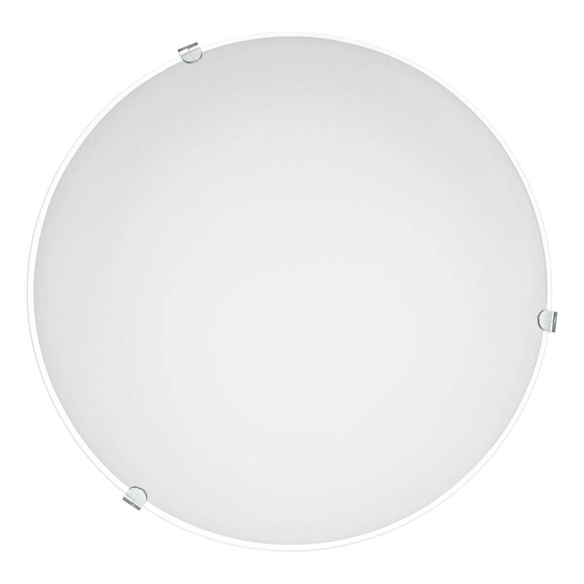 Eglo La plafoniera Mars, lampada da parete a uno punto luce, plafoniera in acciaio, bianco, vetro bianco satinato, attacco E27