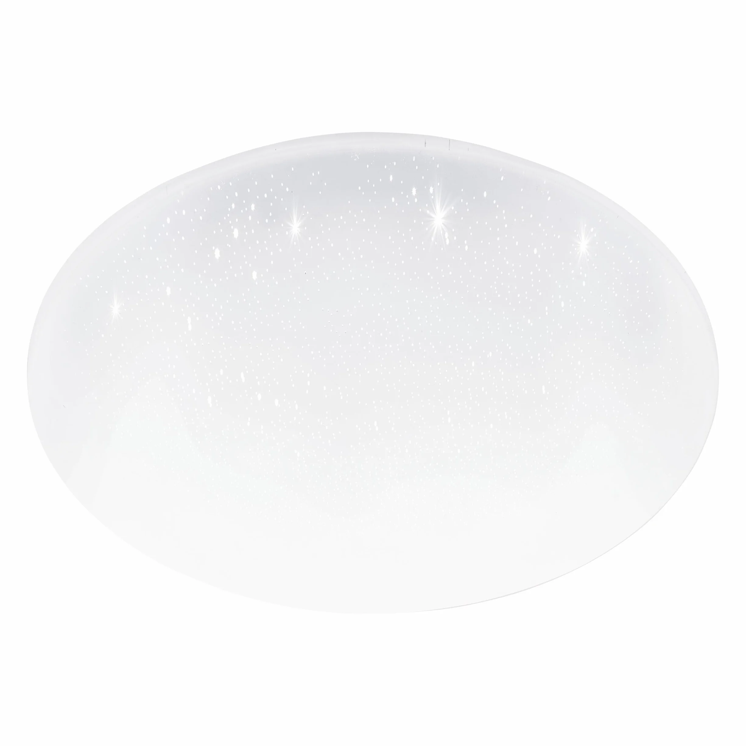 Eglo Plafoniera Led Pogliola-s, diametro 50 cm, lampada soggiorno effetto cristallo in acciaio e plastica bianca, lampada soffitto per cameretta, cucina, ufficio, ingresso