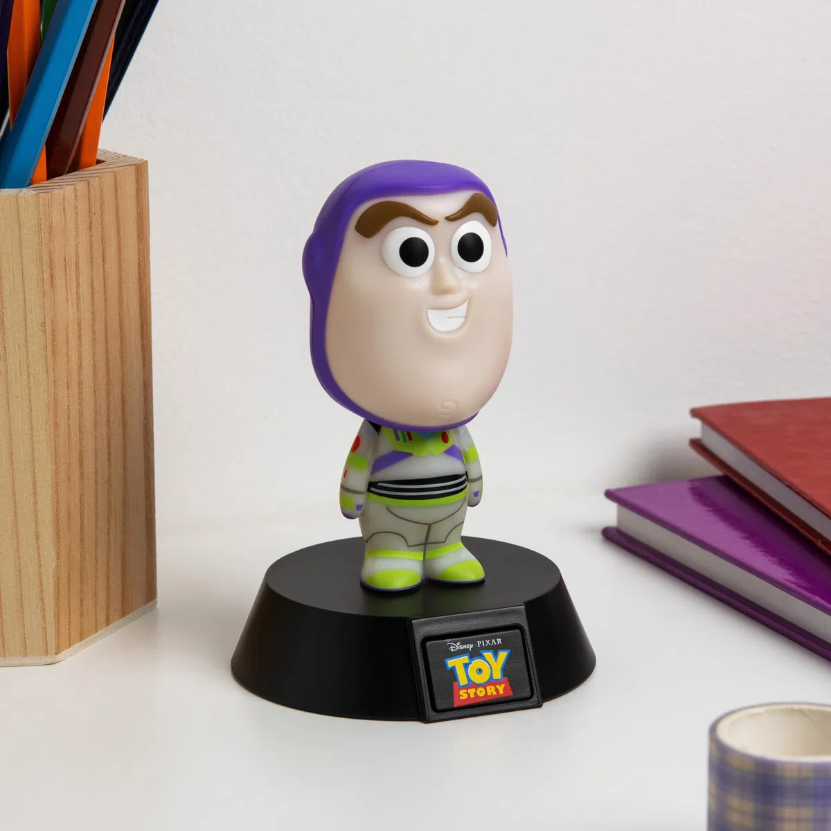 Paladone Buzz Lightyear Icon Light – 11cm Toy Story Character Lamp – Soft Glow Desk or Bedside Light