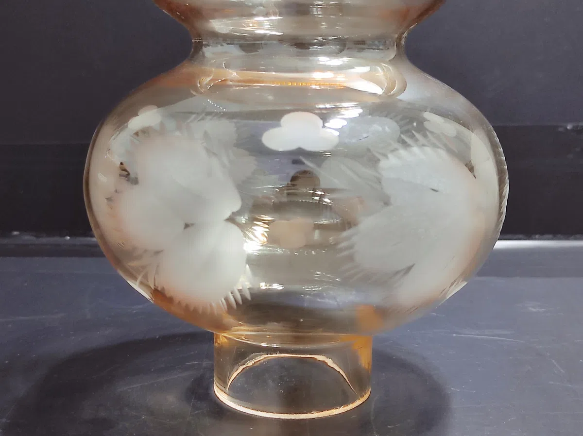 Boccia di vetro (348) per Lampadario Lume Lampada Paralume Glass Bowl Ø Foro 5,5 cm