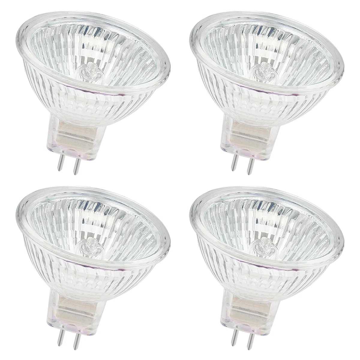 lampada alogena MR16 riflettore 12V 50W GU5.3 dimmerabile lampada alogena, bianco caldo, 2700K (4 pezzi)