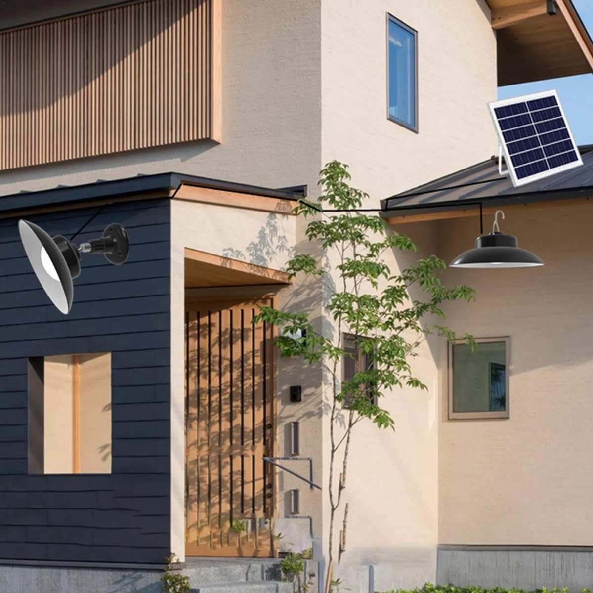 Luce solare - Luci solari per interni | Luci solari per interni con interruttore | Luce del pannello solare | Luci capannone ad energia solare | Lampada a Luce solare a LED | Luce da